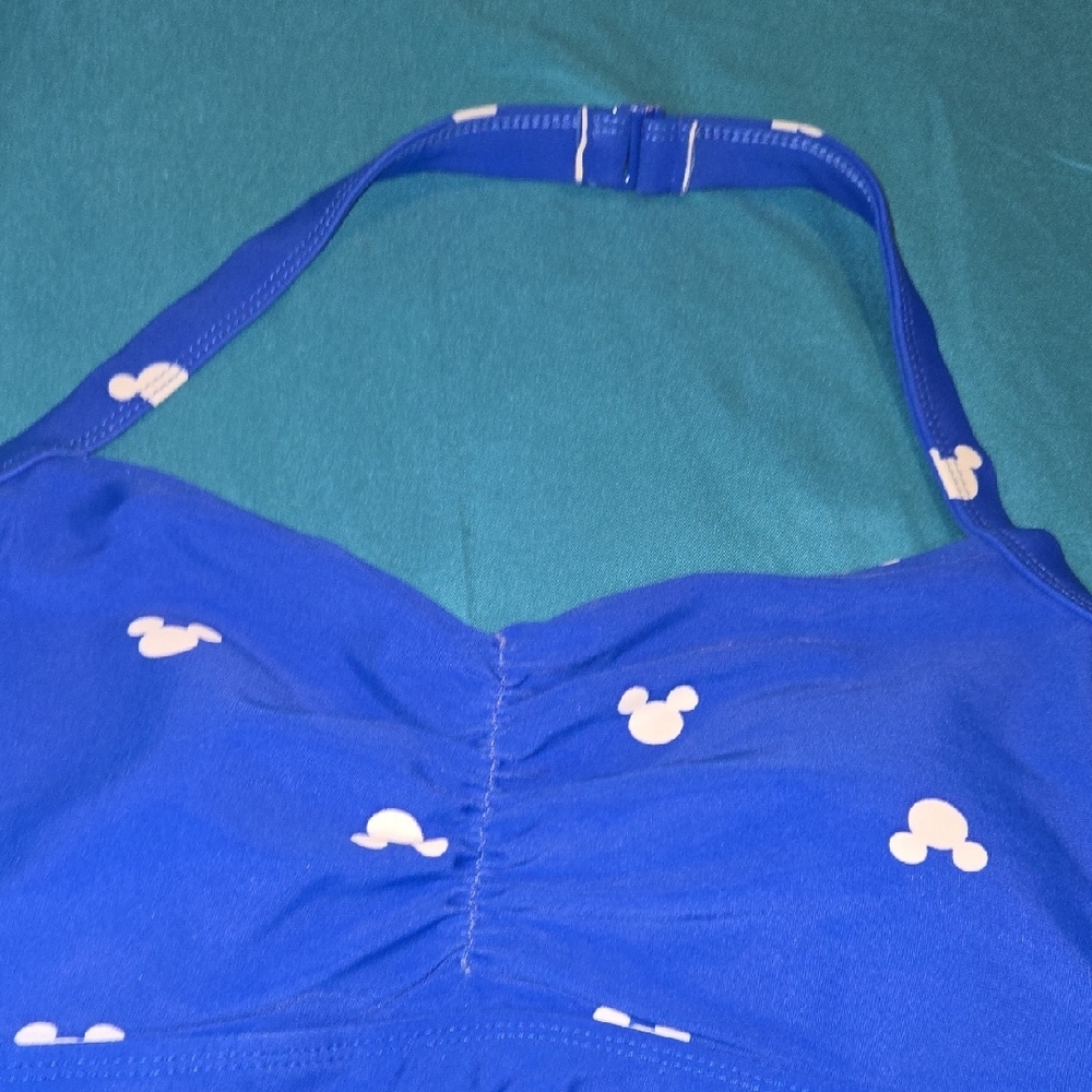 Disney Royal Blue One-Piece Swimsuit with White and Red Accents - Picture 4 of 7